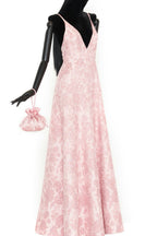 The Vampire's Wife Pink Glinda Floral Brocade Gown Dress