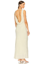 St Agni Dove Ivory Draped Cowl Dress