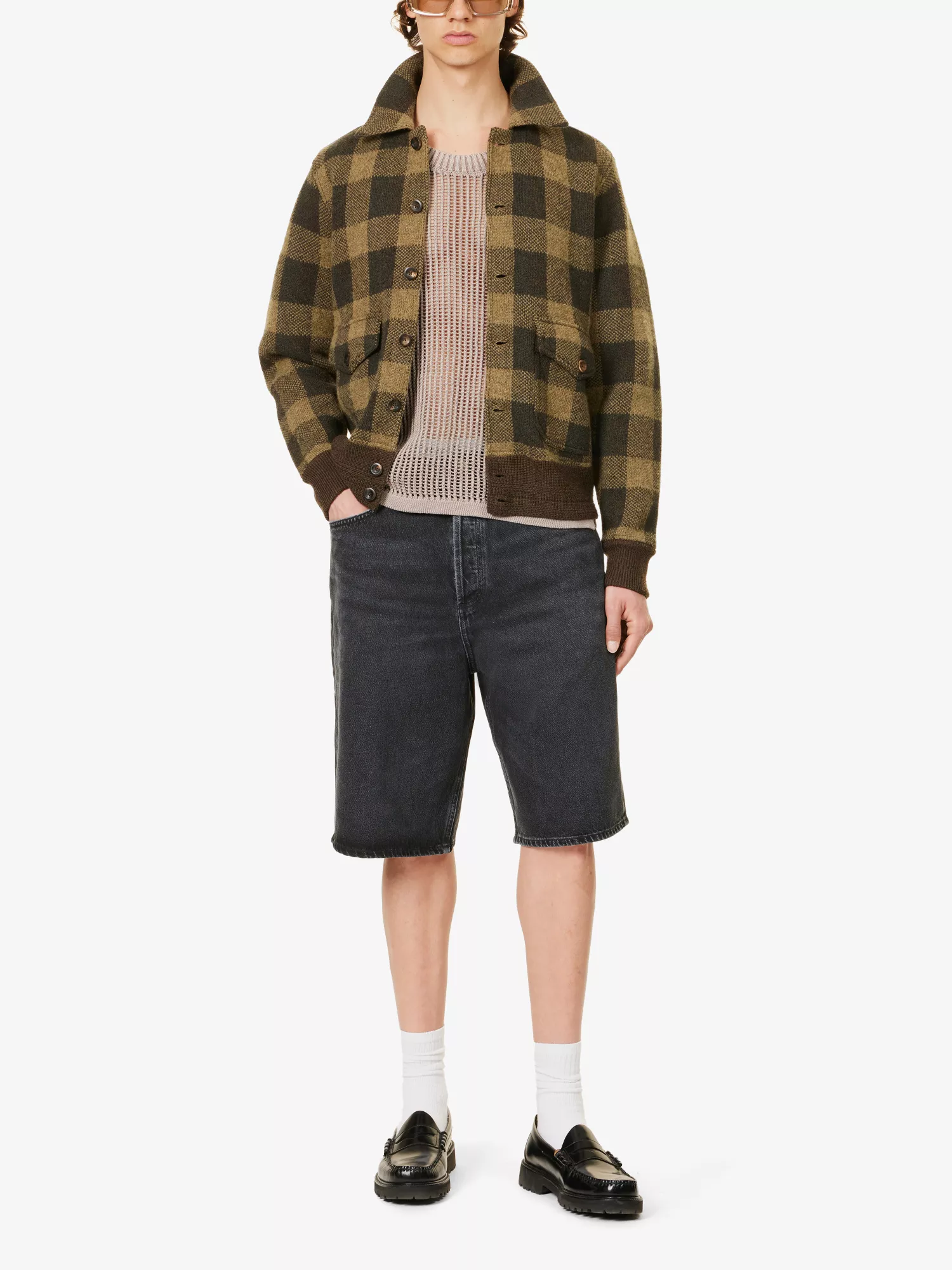 Agolde Black Skate Black Shorts