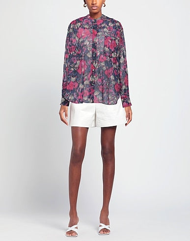 Isabel Marant Etoile Floral Pink Purple Chemise Mexika Shirt