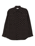 Lemaire Western Black Plaid Check Shirt