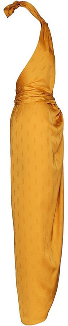 JOHANNA ORTIZ Vastness Of The Sea Marigold Halterneck Dress - House Of Huntington