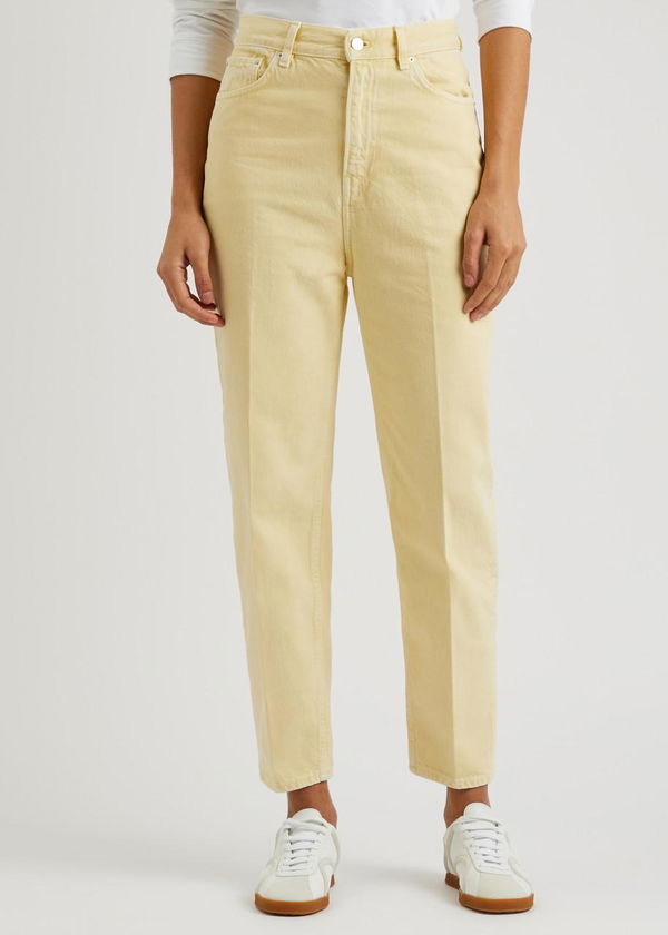 Toteme Yellow Tapered Leg Organic Cotton Denim Jeans