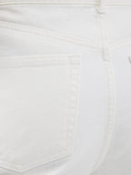 Raey White Rivet Cut-Off Organic Cotton Denim Shorts - House Of Huntington