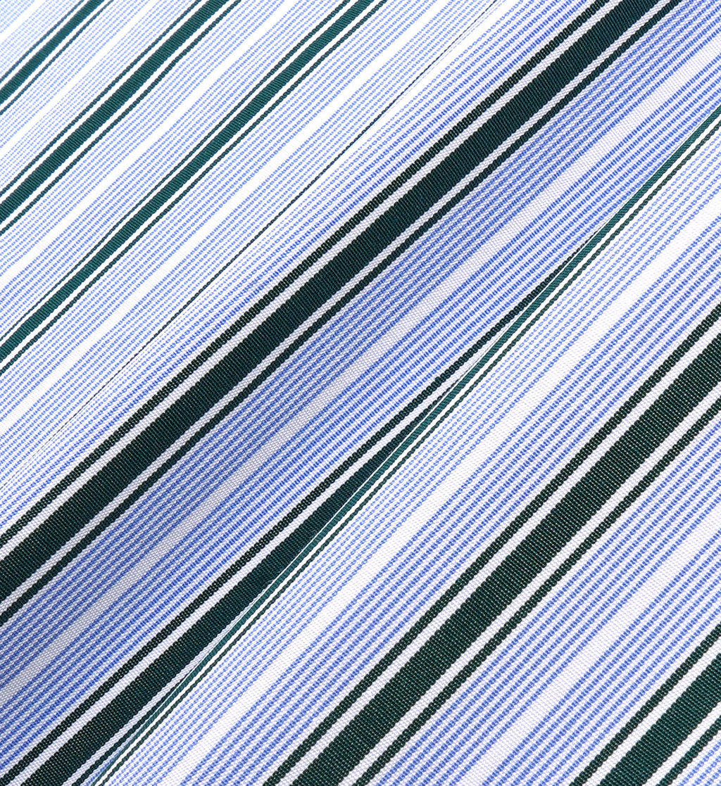 Sporty & Rich Blue Striped Cotton Poplin Oversized Shirt