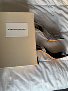 Alexandre Vauthier Black Crystal Studded Amber Sandal Slingback Open Toe High Heels - House Of Huntington