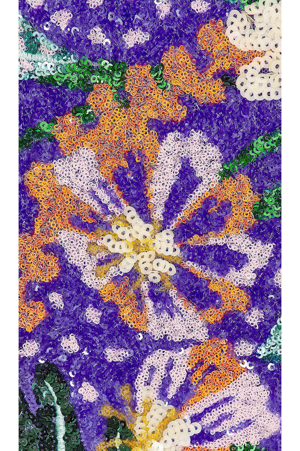 Nadine Merabi Purple Lyra All Over Floral Sequin Mini Dress