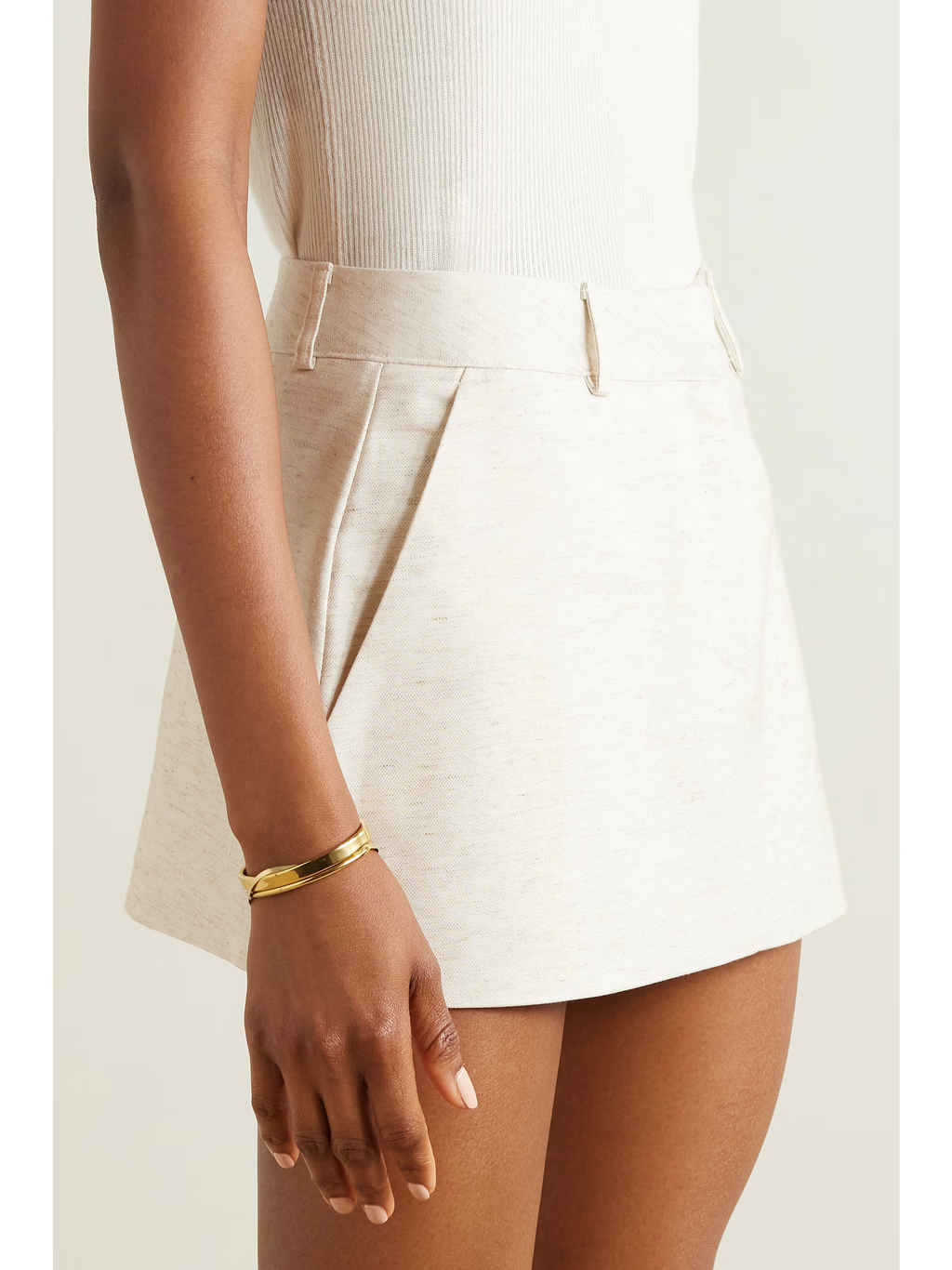 The Frankie Shop Isle woven mini skirt