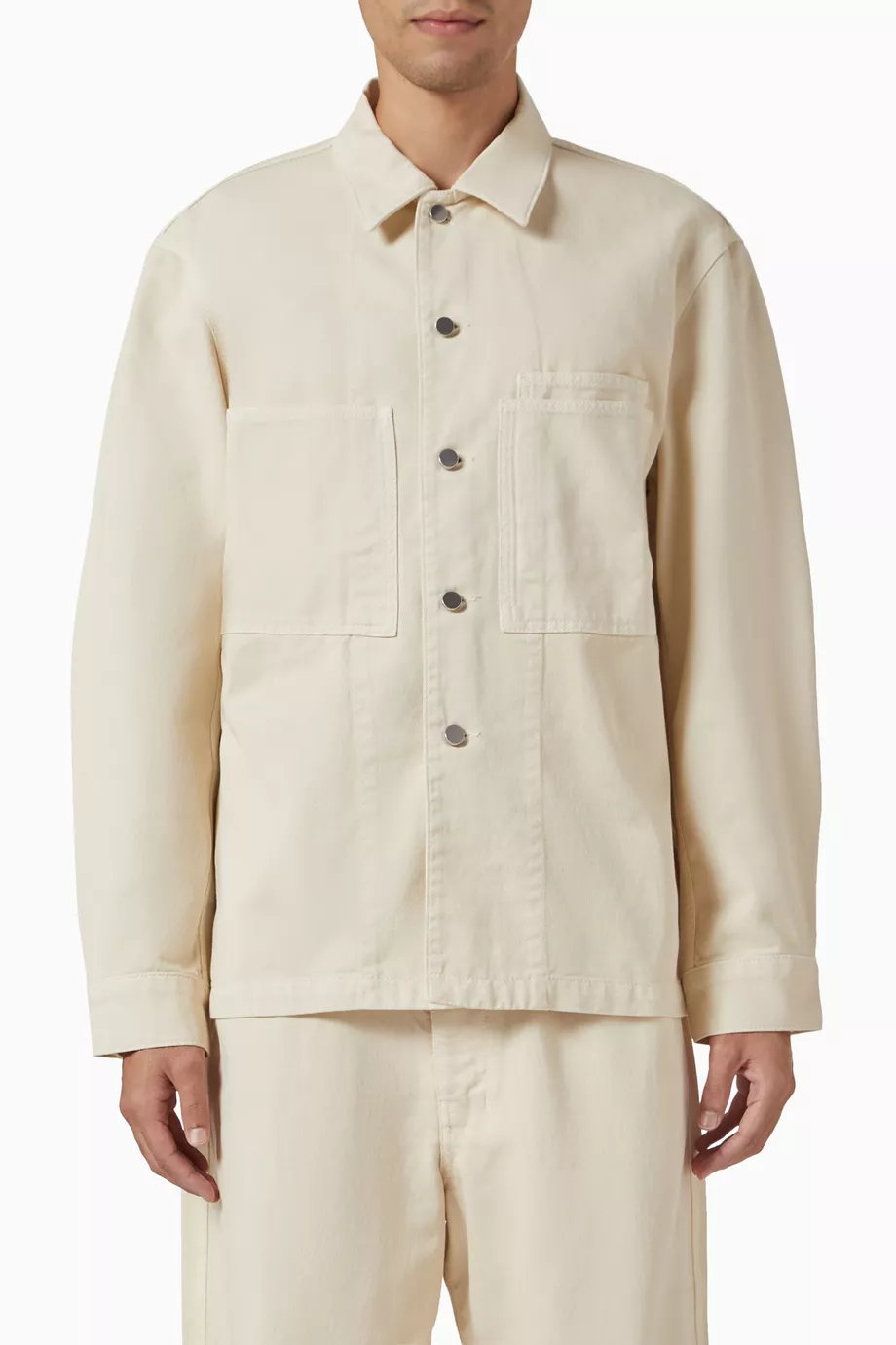 Lemaire Denim Clay Workwear Over Shirt Jacket