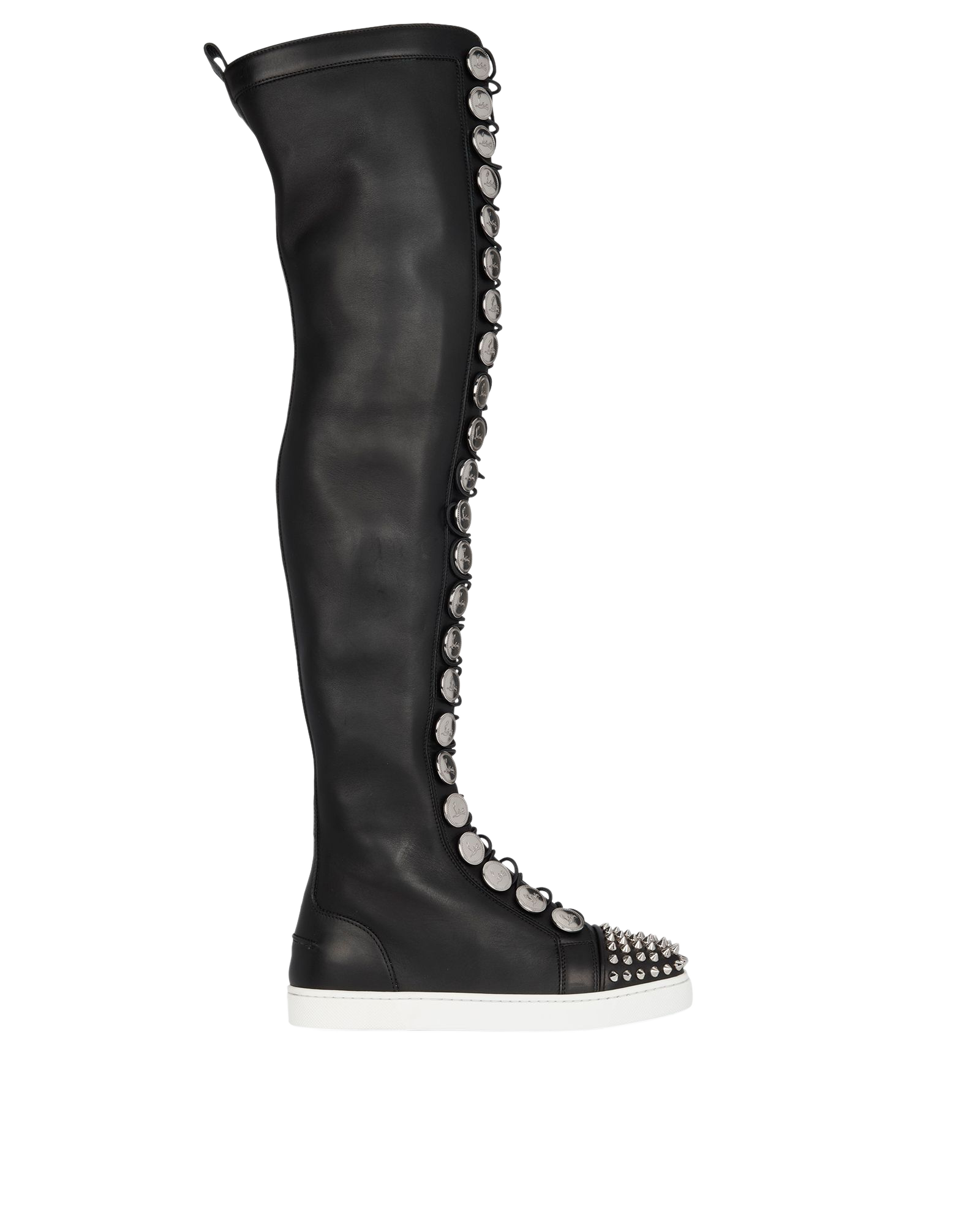 CHRISTIAN LOUBOUTIN BUCHETTA SPIKE TOE LACE UP BOOTS (EU 36)