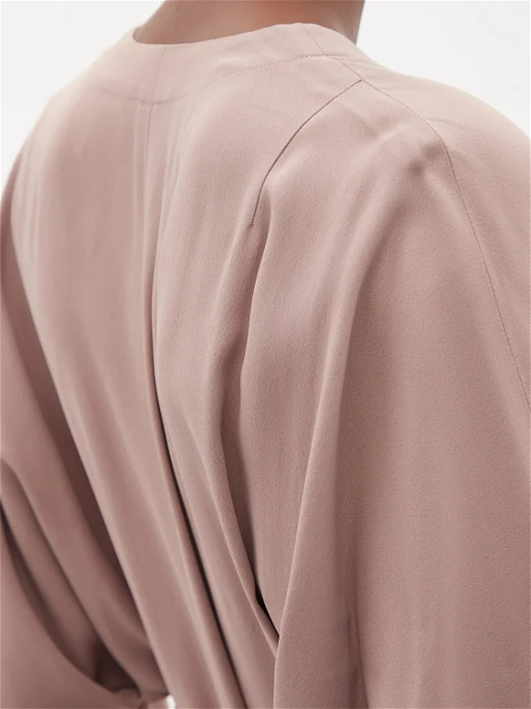 RAEY Dusty Pink Dolman Sleeve Side Split Wrap Dress - House Of Huntington