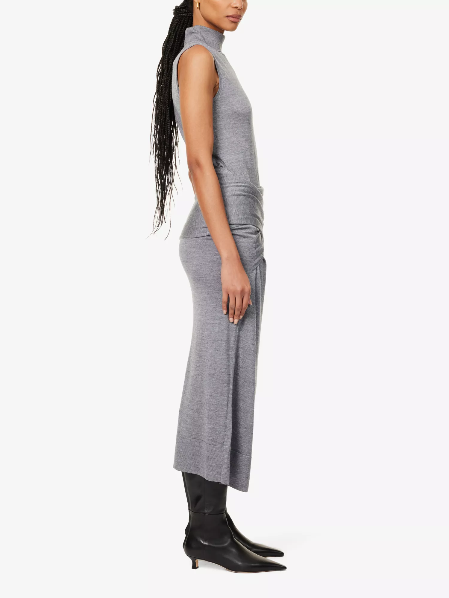 toteme silk maxi dress Toteme Twist Strap Crinkled Silk Maxi Dress