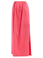 RAEY Gathered-Waist Side-Slit Taffeta Maxi Skirt - House Of Huntington
