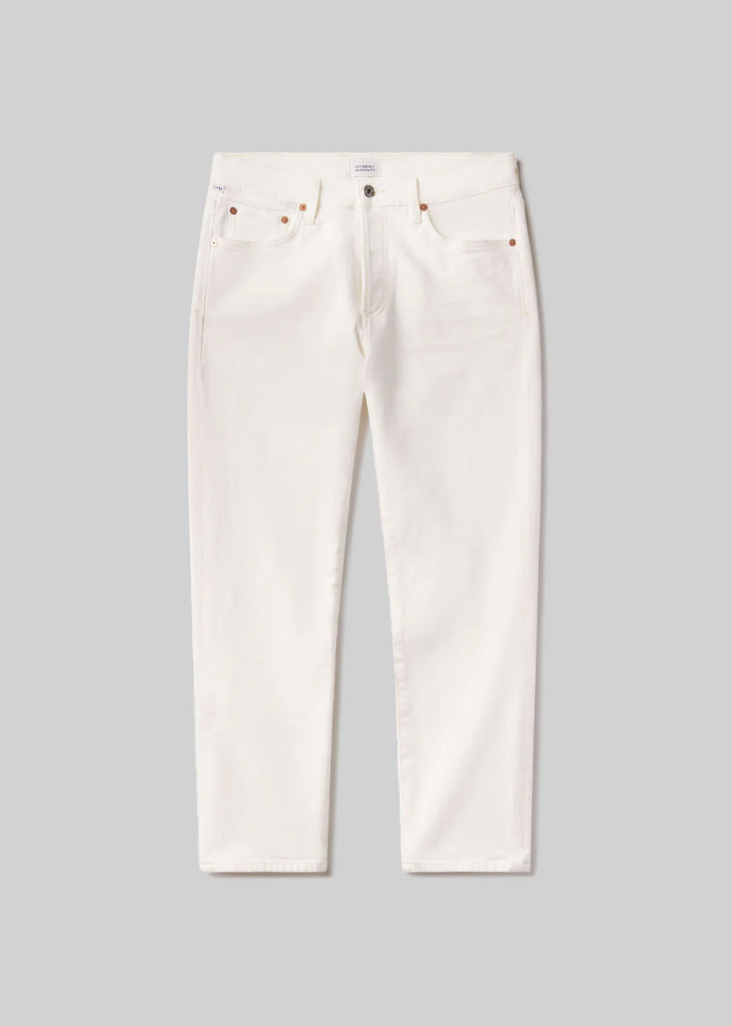 Citizens Of Humanity White Emerson Slim Boyfriend 27" Leg Jeans