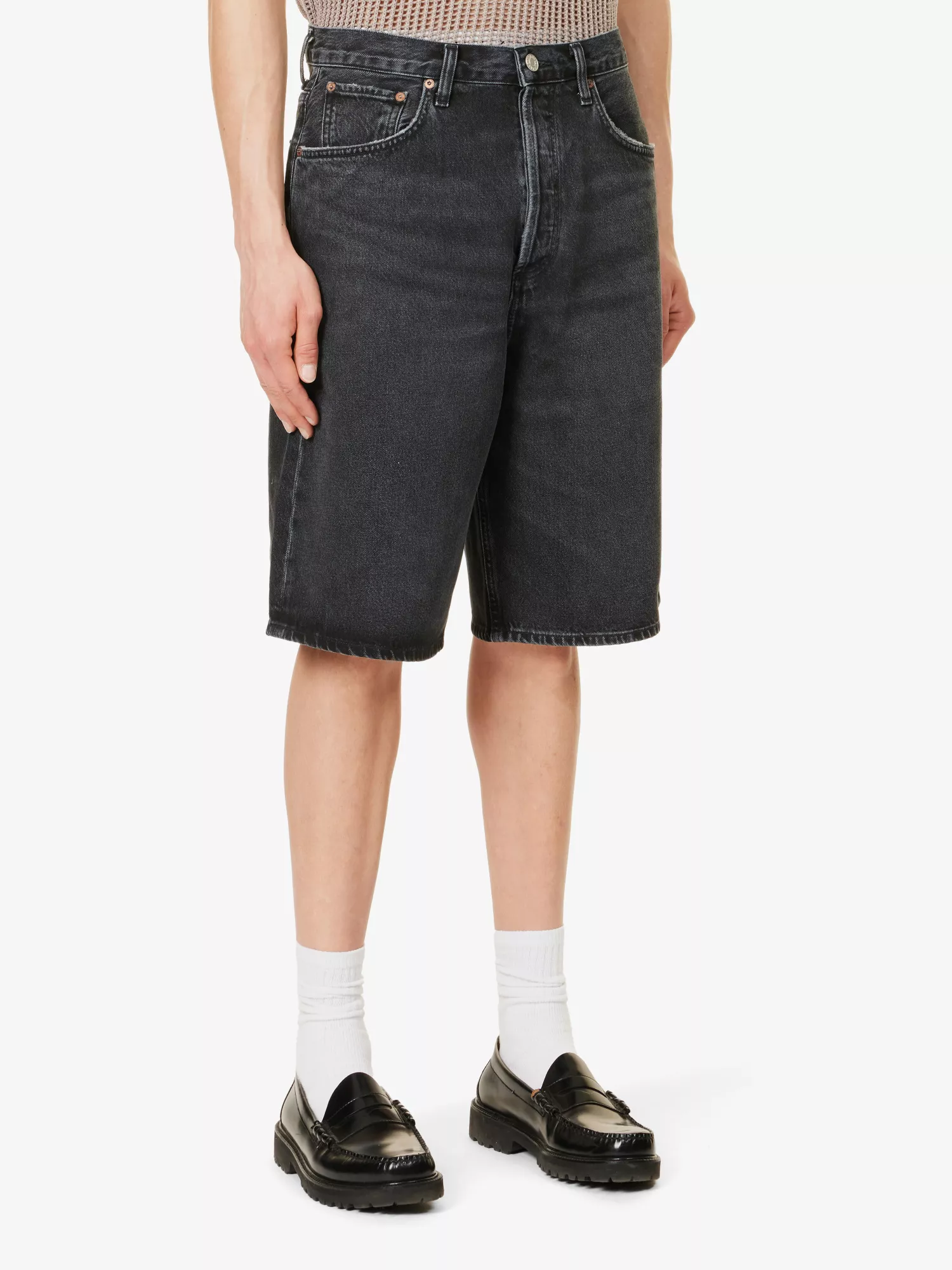 Agolde Black Skate Black Shorts