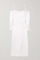 Galvan London White Valencia Off-The-Shoulder Silk-Satin Bridal Wedding Dress - House Of Huntington