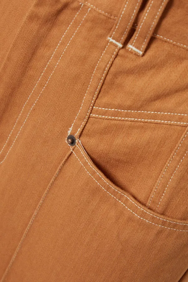 Isabel Marant Lirokae Tan Straight Leg Pants Trousers