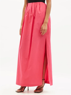 RAEY Gathered-Waist Side-Slit Taffeta Maxi Skirt - House Of Huntington