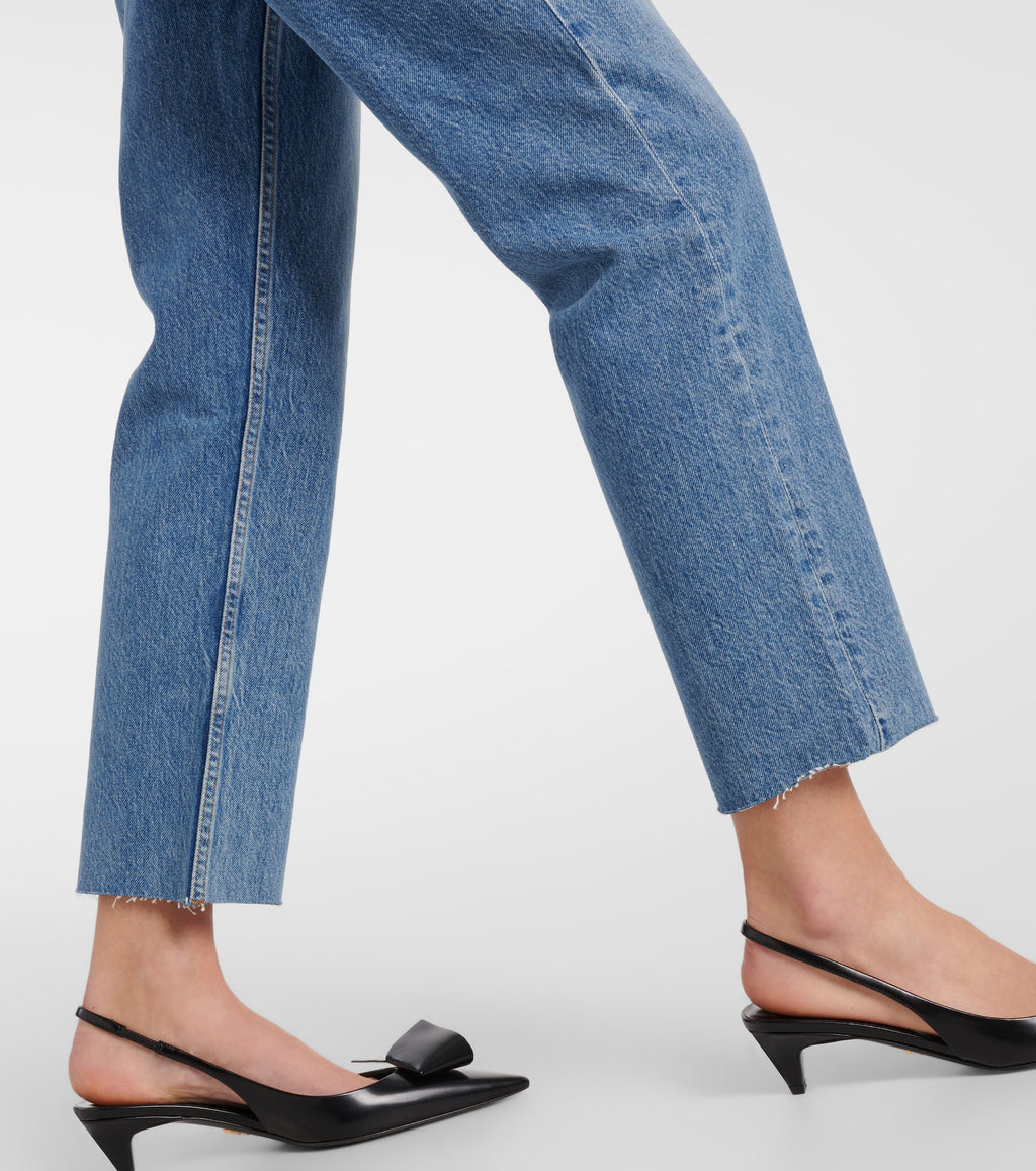 Re/Done Blue Denim '70s Stove Pipe Straight Jeans
