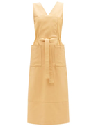 RAEY Tie-Waist Leather Tunic Yellow Dress - House Of Huntington