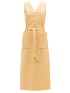 RAEY Tie-Waist Leather Tunic Yellow Dress - House Of Huntington