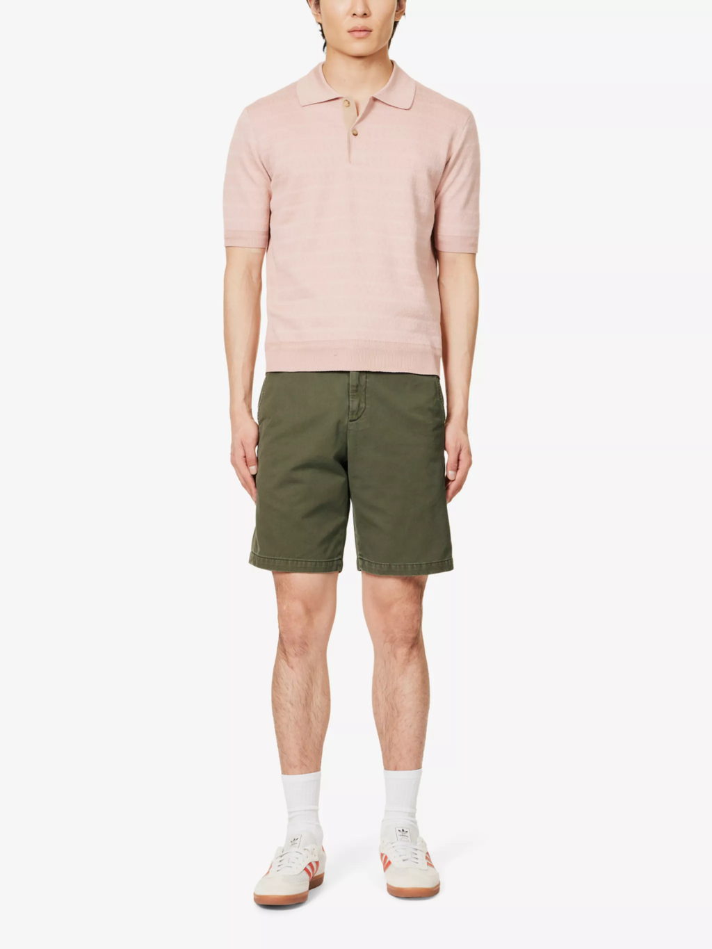 Agolde Herren Vinson Chino-Shorts aus Baumwolle mit mittlerer Leibhöhe, Moosgrün