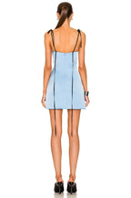 THE ATTICO Baby Blue Satin Tie Strap Mini Dress - House Of Huntington