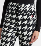 Perfect Moment Aurora Houndstooth Black & White High Waist Flare Ski Pants Trousers