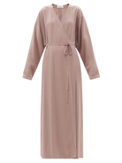 RAEY Dusty Pink Dolman Sleeve Side Split Wrap Dress - House Of Huntington