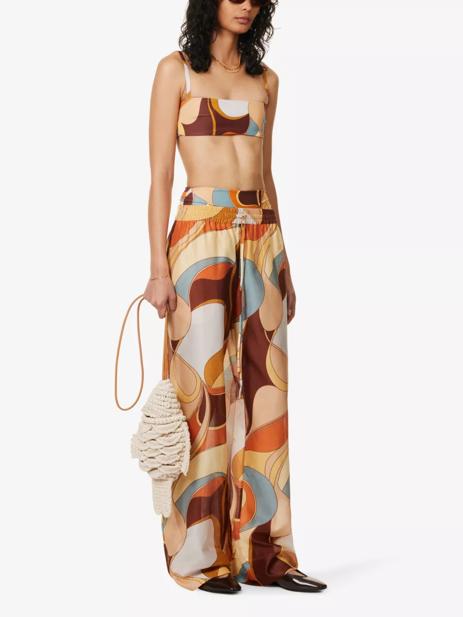 SIR. Vista Abstract Print Bandeau Bikini Top - House Of Huntington