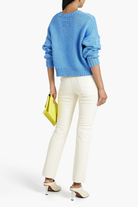FRAME Le High 'n' Tight Stretch-Leather Straight-Leg White Pants Trousers - House Of Huntington