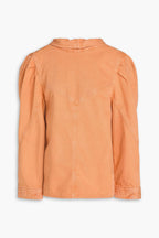 Isabel Marant Espera Orange Sunset Denim Long Sleeve Top