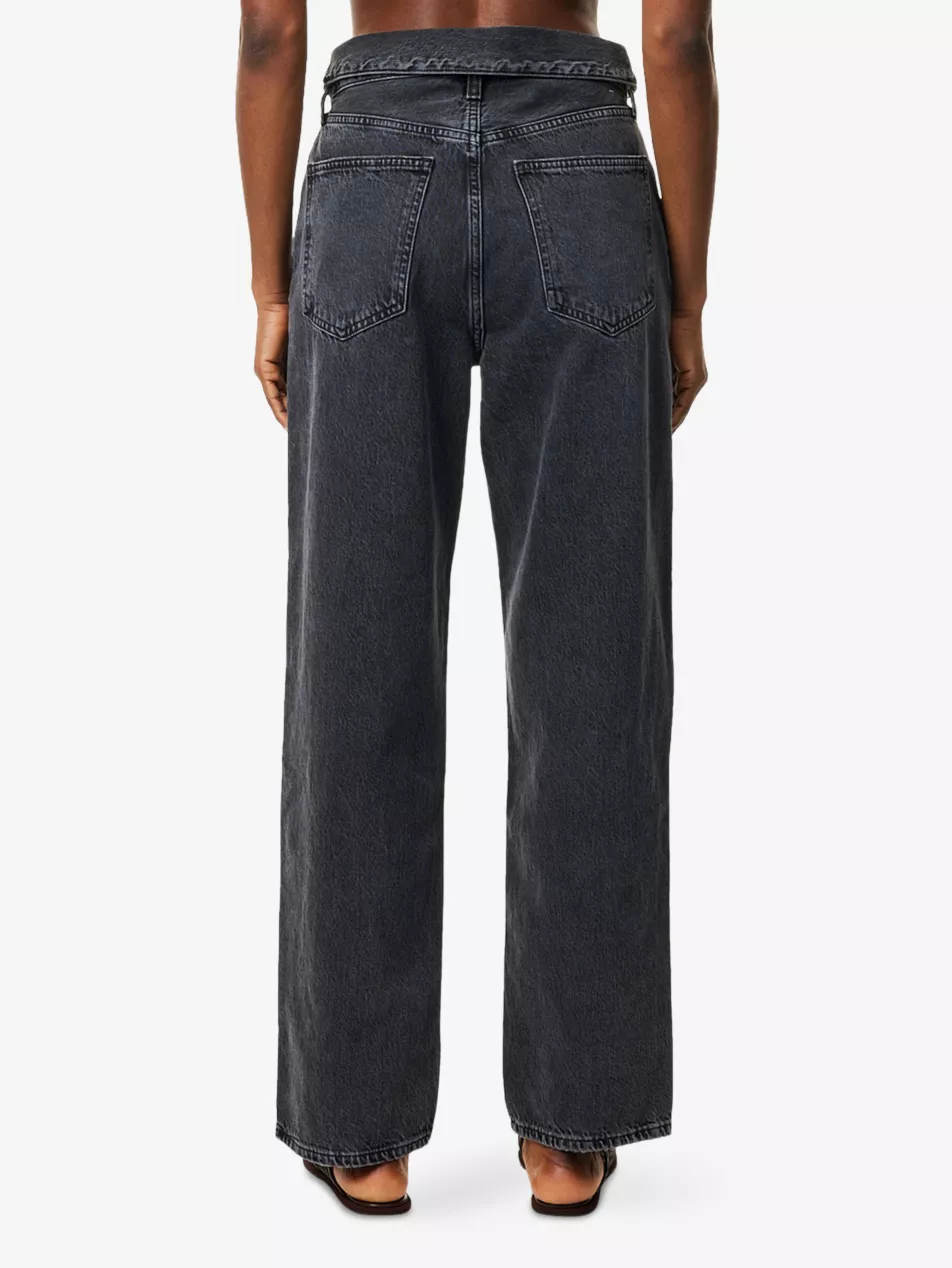Agolde Echo Taper Leg Foldover Waist Denim Jeans