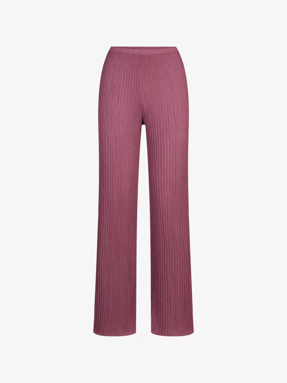Skims Straight-Leg Sheer Knit Trousers