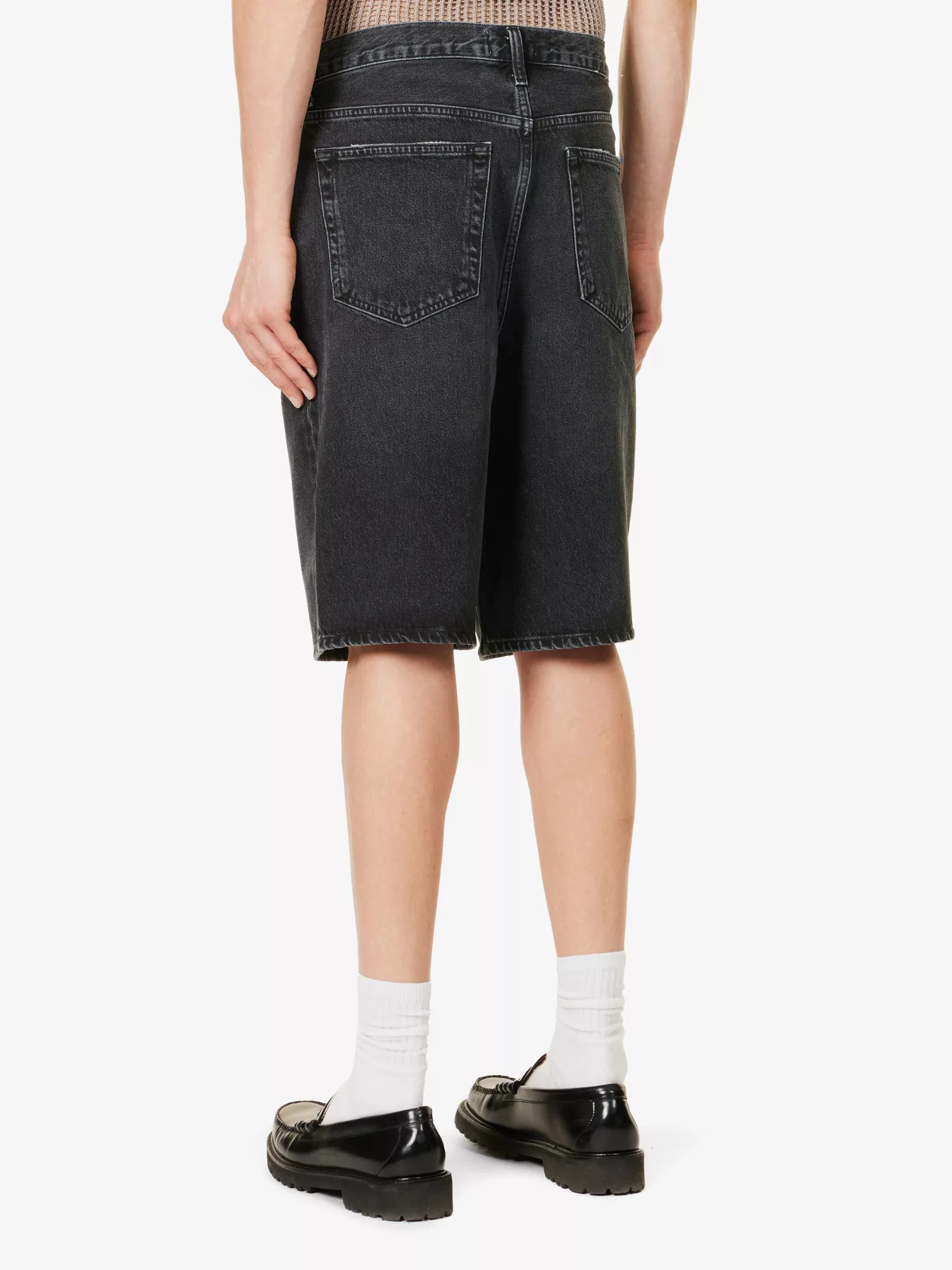 Agolde Black Skate Black Shorts
