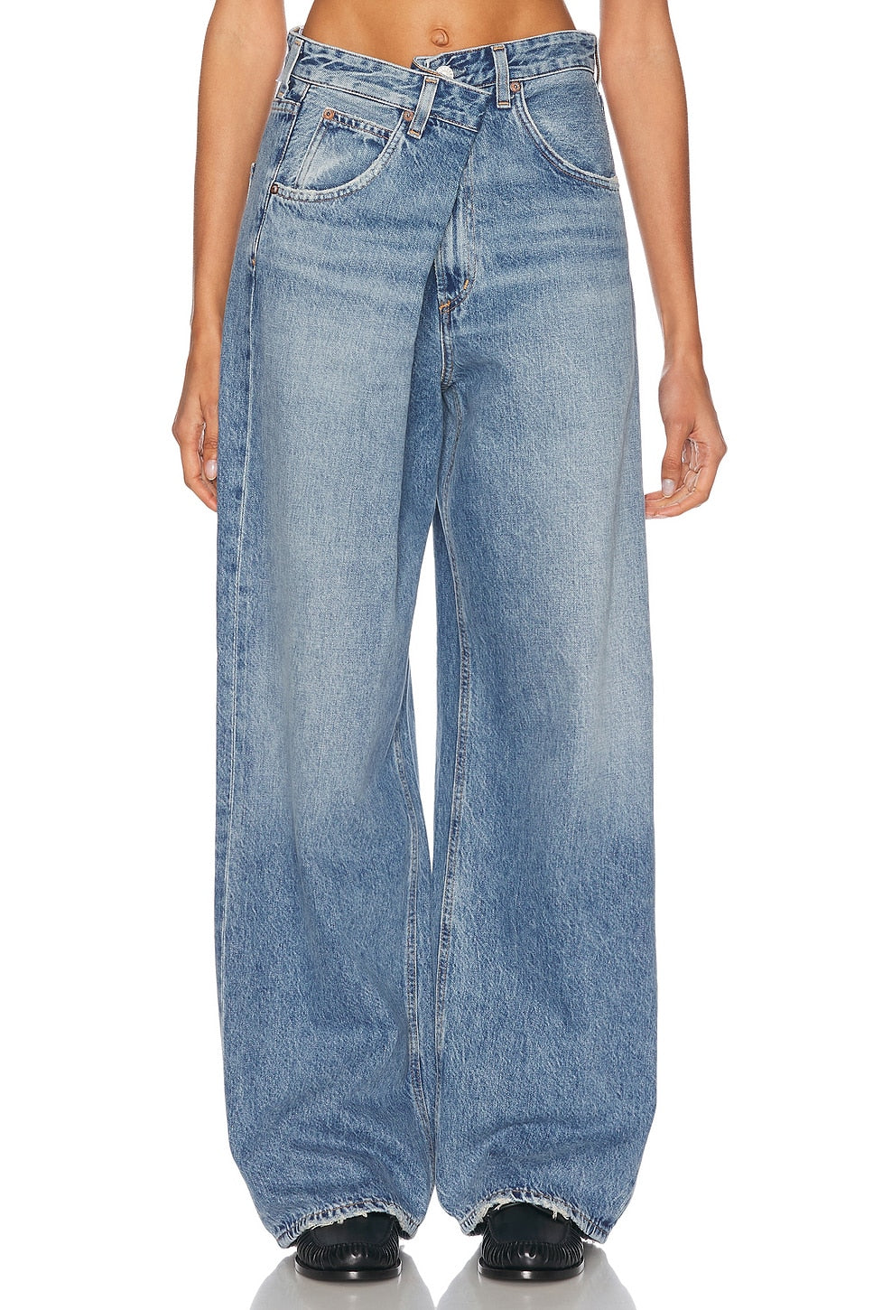 Agolde Vana Denim Foldover Jeans