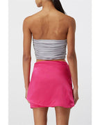 GAUGE81 Sesis Strapless Ruched Jersey Silver Top - House Of Huntington