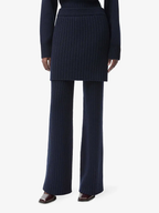 Loewe Layered Skirt Flared Leg Wool Trousers
