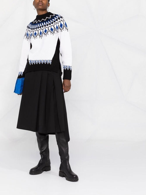 Alexander McQueen Fair Isle Intarsien-Wollpullover