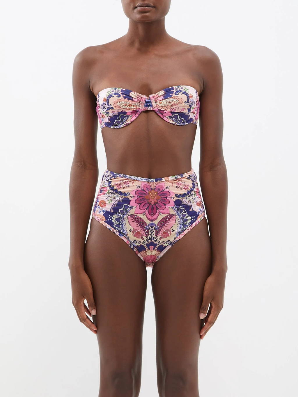 ZIMMERMANN Laurel Floral-Print Bikini Bottoms - House Of Huntington