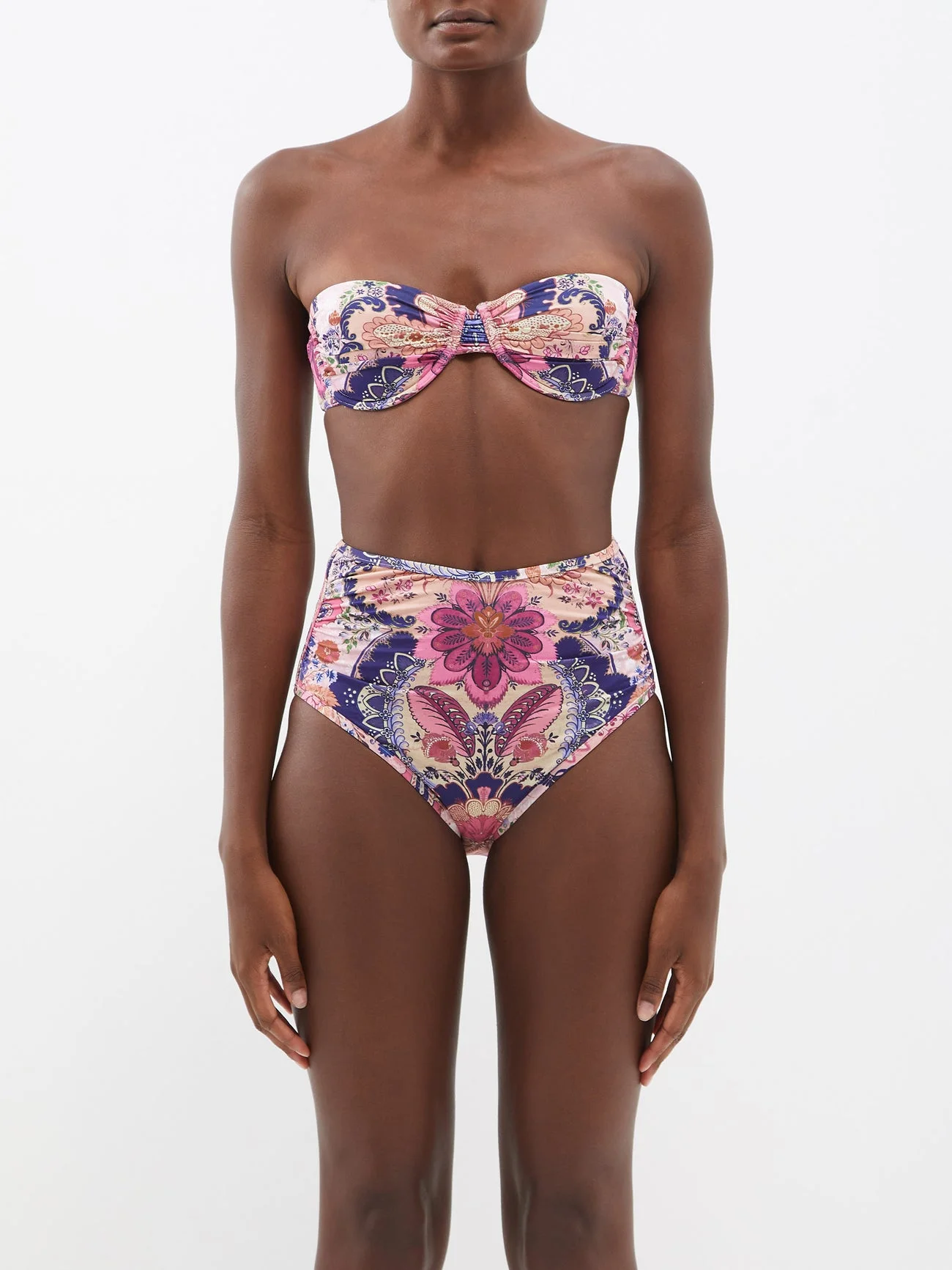 ZIMMERMANN Laurel Floral-Print Bikini Bottoms - House Of Huntington