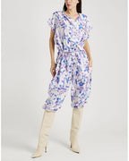 Isabel Marant Lympia Floral Print Shell Wrap Jumpsuit