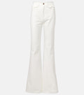 Chloe Runway White High Rise Flared Denim Jeans