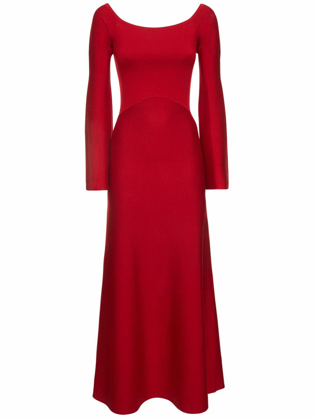 Gabriela Hearst Red Shar Wool & Cashmere-Silk Compact Knit Dress