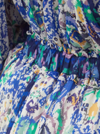 Isabel Marant Viviane Blue Boho Printed Asymmetric Skirt