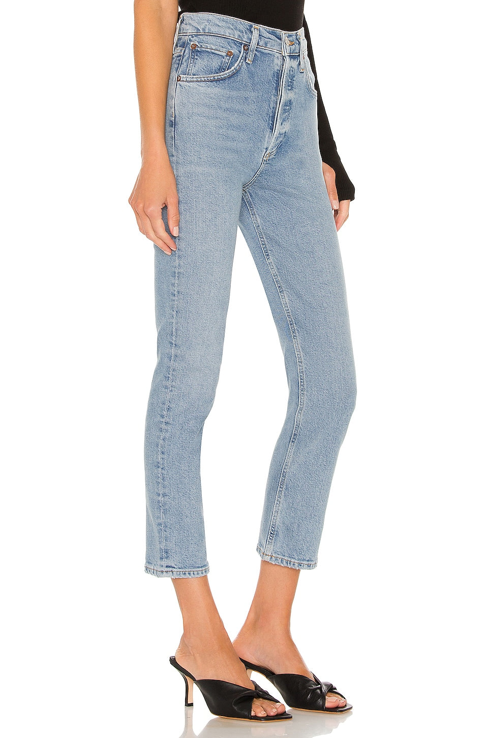 Agolde Riley High Rise Straight Crop Jeans