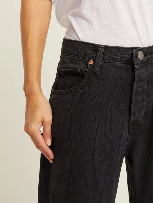Raey Black Denim Boyfriend Straight Leg Dad Jeans