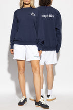 Sporty & Rich Yankees Serif Crewneck Navy Unisex Sweatshirt