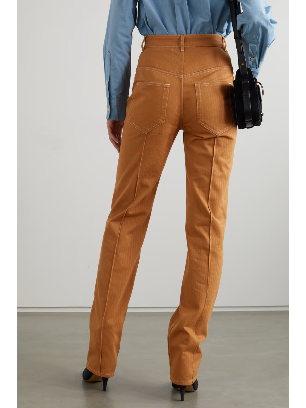 Isabel Marant Lirokae Tan Straight Leg Pants Trousers