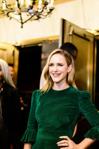 The Vampire's Wife Emerald Green Festival Jumbo Cord Day Length Dress - House Of Huntington